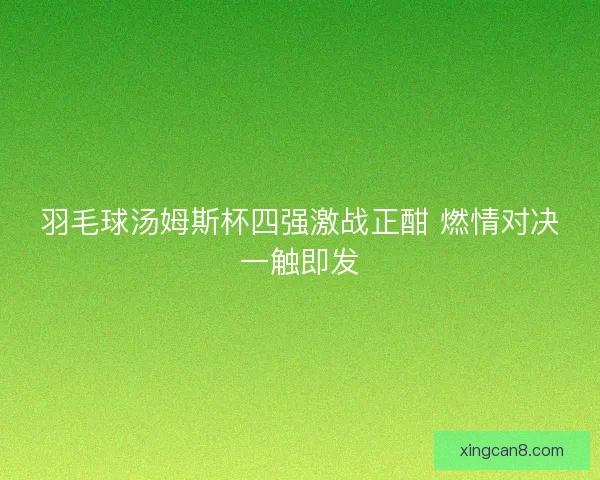 羽毛球汤姆斯杯四强激战正酣 燃情对决一触即发 羽毛球汤姆斯杯四强激战正酣 燃情对决一触即发